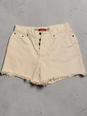 Road Rags Jean Co. Women's White Denim Shorts, Size Medium, Cute!